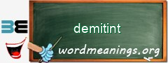 WordMeaning blackboard for demitint